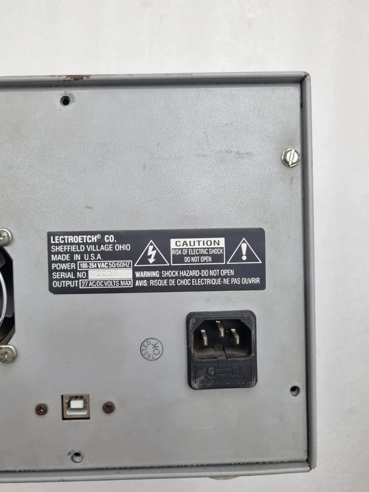 LECTROetch VT15HF Electrochemical Metal Marking Etching Power Unit Made-USA Used